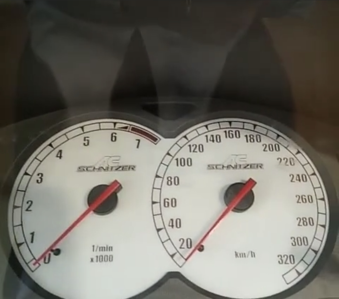 drezcar dial speedometer ac schnitzer bmw e31 white
