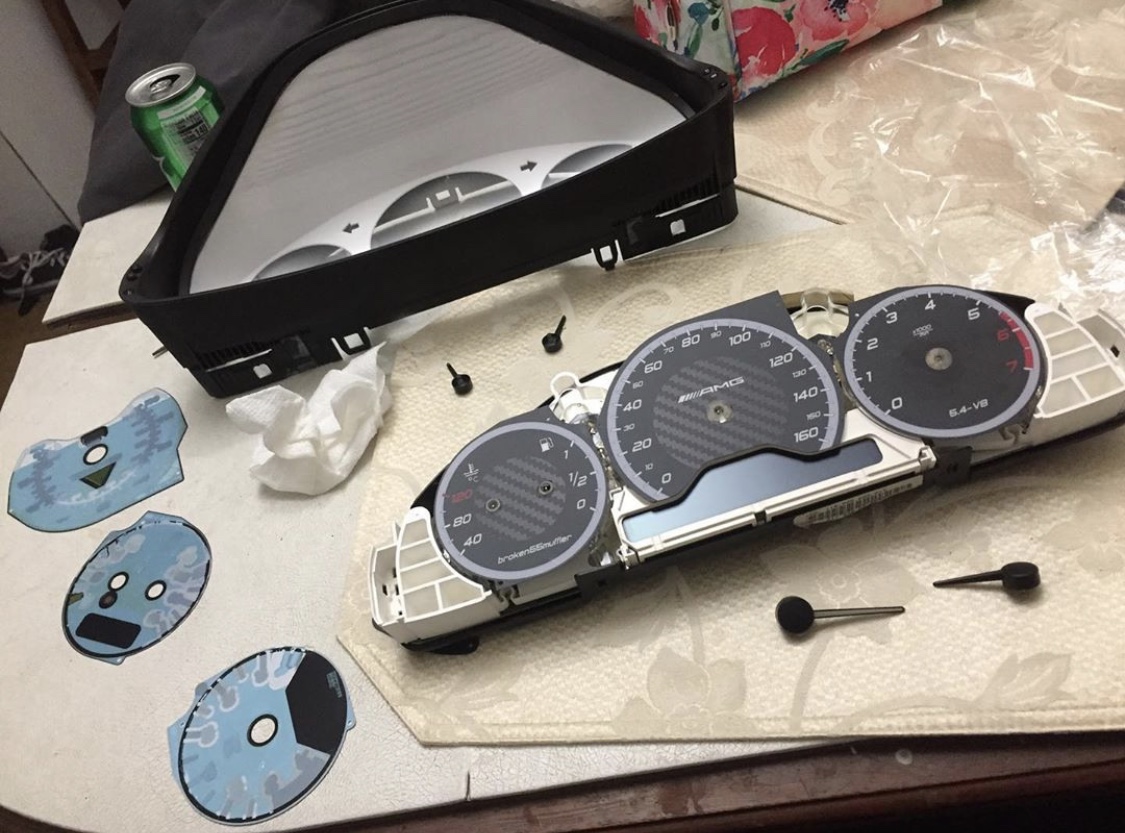 drezcar dials mercedes w210 amg B&M black4