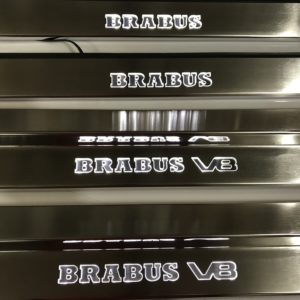 Door sills BRABUS V8 for Mercedes Benz W124 with illuminated.