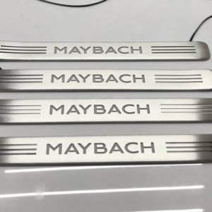 Door sills with illuminated Mercedes-Benz W223 Maybach Style.