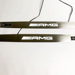Door sills with illuminated Mercedes-Benz R230 AMG.