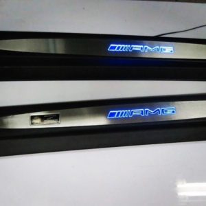 Door sills with illuminated Mercedes-Benz R230 AMG.