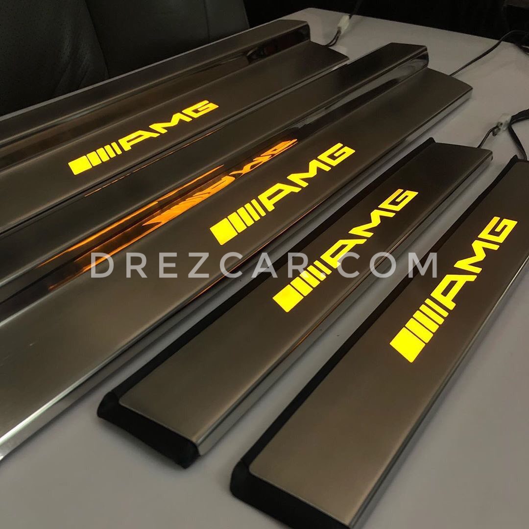 Door sills with LED Lights Mercedes-Benz W202 AMG.