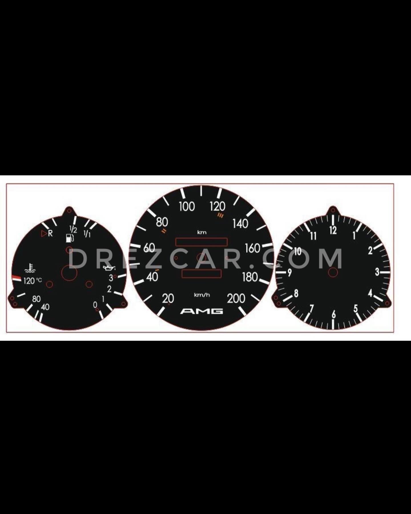 AMG Dials speedometer Mercedes-Benz W123.
